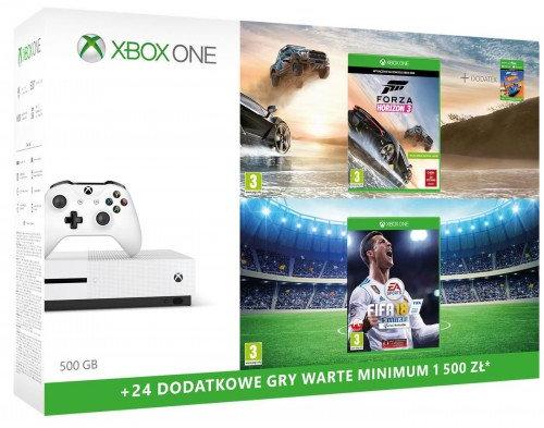 Microsoft Xbox One S (Slim) 500GB + Forza Horizon 3 + FIFA 18 vásárolj már  0 Ft-tól