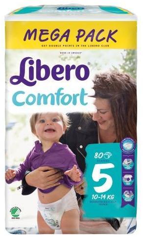 Vásárlás: Libero Comfort 5 Maxi+ 10-14 kg 80 db Pelenka árak  összehasonlítása, Comfort 5 Maxi 10 14 kg 80 db boltok