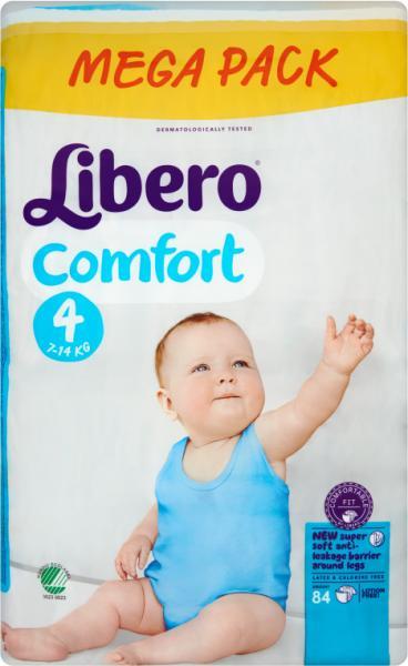 Vásárlás: Libero Comfort 4 Maxi (7-11kg) 84db Pelenka árak  összehasonlítása, Comfort 4 Maxi 7 11 kg 84 db boltok