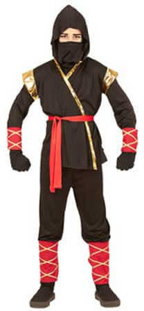 Vásárlás: Widmann Ninja jelmez (fekete/piros/arany) - 140 cm-es méret  (96817) Gyerek jelmez árak összehasonlítása, Ninja jelmez fekete piros  arany 140 cm es méret 96817 boltok