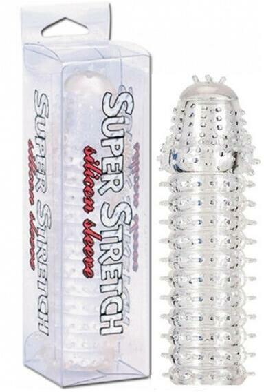 Super Stretch Silicone Sleeve péniszköpeny átlátszó