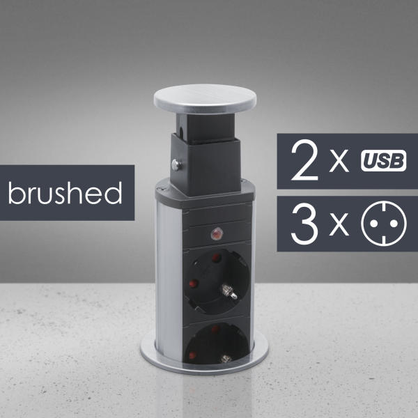 3 Plug + 2 USB 1,5 m (20430BU)