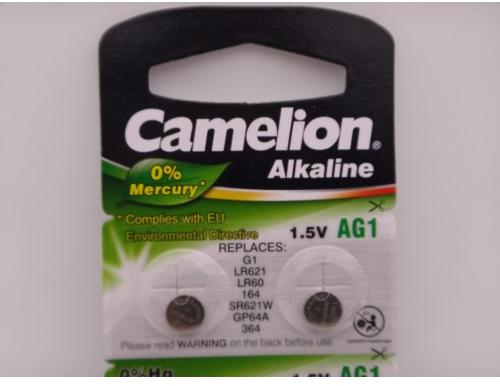Camelion AG1, baterie ceas 1.5V alcalina LR621, LR60, 164, SR621W, GP64A,  364 blister 10 (Baterii de unica folosinta) - Preturi