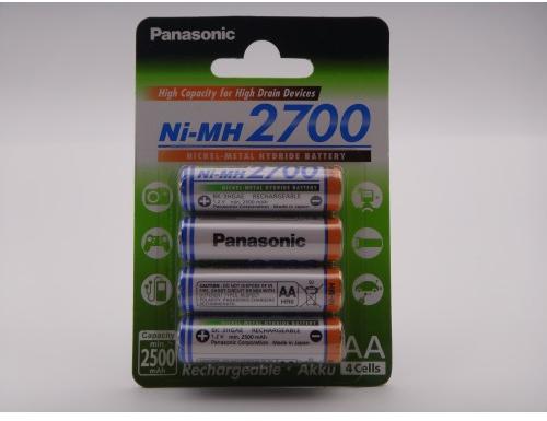 Panasonic acumulatori AA, HR6, 2700mAh Ni-Mh 1.2V blister 4 (Baterie  reincarcabila) - Preturi