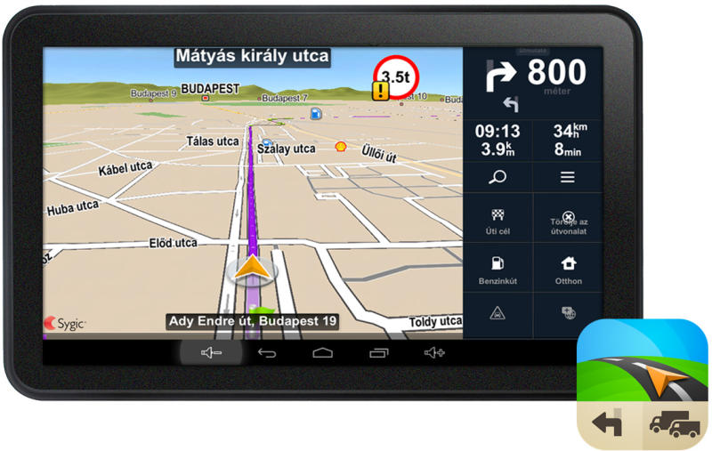 WayteQ x995 MAX + Sygic Truck GPS navigáció már 0 Ft-tól