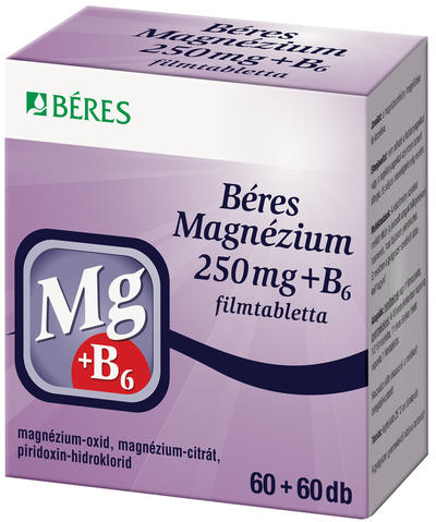 Vásárlás: BÉRES Magnézium 250 mg+B6 tabletta 120 db Táplálékkiegészítő árak  összehasonlítása, Magnézium 250 mg B 6 tabletta 120 db boltok