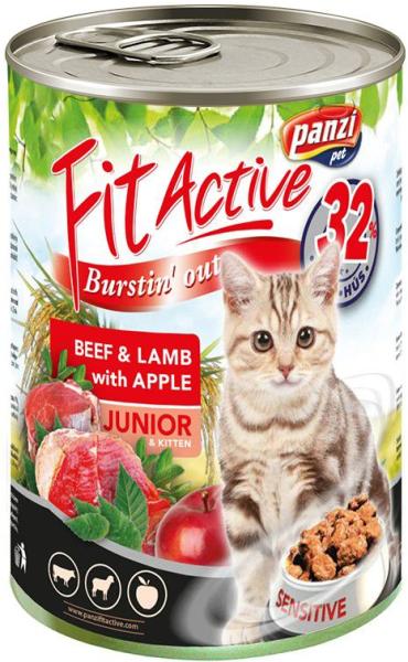 Vásárlás: Panzi Fit Active Cat beef & lamb Junior 415 g Macskaeledel árak  összehasonlítása, Fit Active Cat beef lamb Junior 415 g boltok