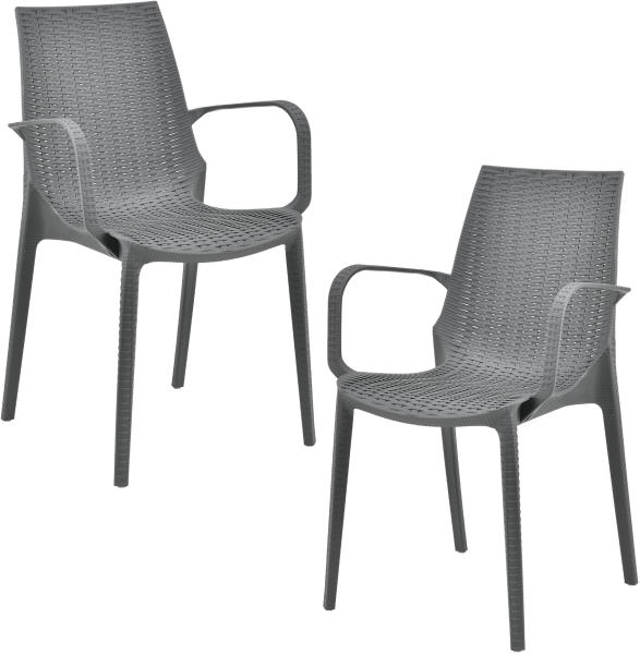 Vásárlás: [casa.pro] Rattan hatású műanyag karfás kerti szék szett  89x54.5cm 2 db-os Kerti szék árak összehasonlítása, Rattan hatású műanyag  karfás kerti szék szett 89 x 54 5 cm 2 db os boltok