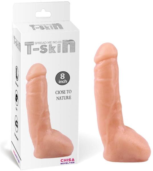 T-Skin Spread Me No. 01 valósághű tapintású dildó 20 cm