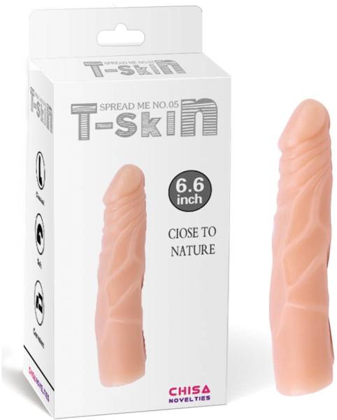 T-Skin Spread Me No. 05 élethű, eres dildó 18 cm