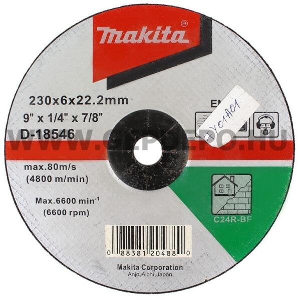 Vásárlás: Makita tisztítókorong 230x6mm kő (D-18546) Vágókorong árak  összehasonlítása, tisztítókorong 230 x 6 mm kő D 18546 boltok