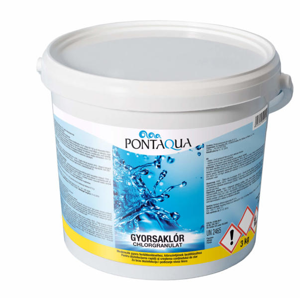 Vásárlás: Pontaqua Gyorsaklór medencetisztító 3 kg (CLG 030) Medence  vegyszer árak összehasonlítása, Gyorsaklór medencetisztító 3 kg CLG 030  boltok