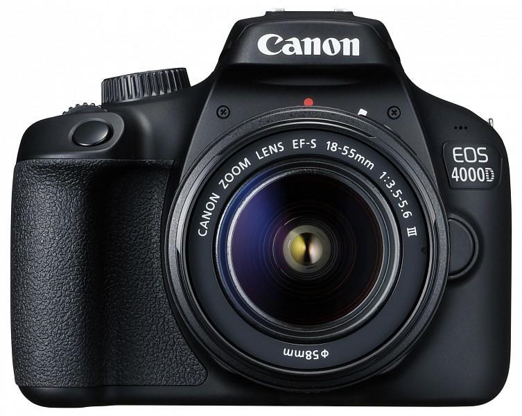 Canon EOS 4000D + EF-S 18-55mm III (3011C018AA/3011C019AA) - Цени, евтини  оферти за Цифрови фотоапарати Canon EOS 4000D + EF-S 18-55mm III  (3011C018AA/3011C019AA)