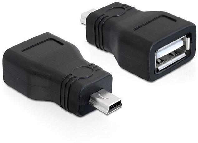 Delock USB 2.0-A-mini USB-mini USB Converter M/F 65277 Кабели, преходници  Цени, оферти и мнения, списък с магазини, евтино Delock USB 2.0-A-mini USB-mini  USB Converter M/F 65277