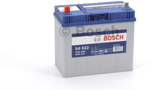 Bosch S4 12V 45Ah 330A left+ Japan (0092S40220) vásárlás, Autó akkumulátor  bolt árak, akciók, autóakku árösszehasonlító