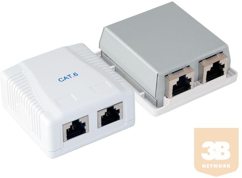 Vásárlás: 2 portos Cat6 FTP falon kívüli aljzat (FTA6210) Csatlakozóaljzat,  konnektor árak összehasonlítása, 2 portos Cat 6 FTP falon kívüli aljzat FTA  6210 boltok