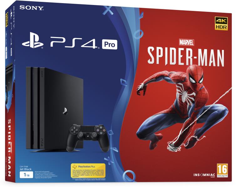Sony PlayStation 4 Pro 1TB (PS4 Pro 1TB) + Marvel Spider-Man Конзоли за игри  Цени, оферти и мнения, списък с магазини