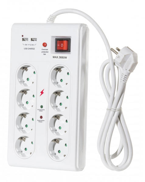 8 Plug + 2 USB (SEL 815K)