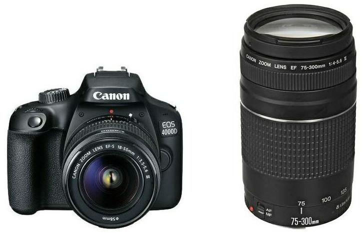 Canon EOS 4000D + EF-S 18-55mm III + 75-300mm III (3011C020AA) -  Árukereső.hu
