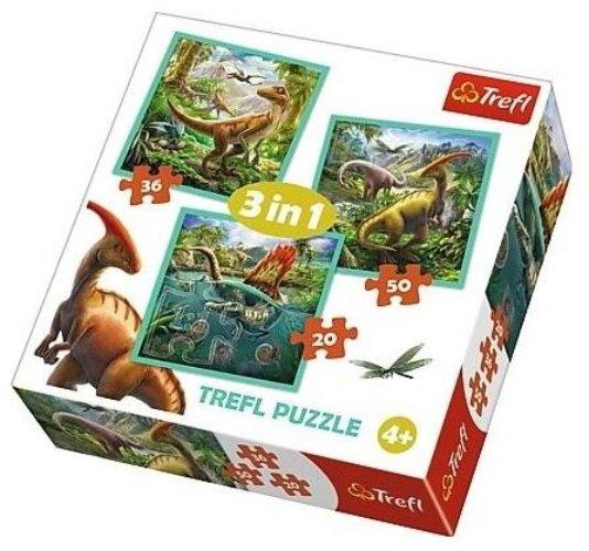 Dinoszauruszok 3 az 1-ben puzzle 20,36,50 db-os (34837)