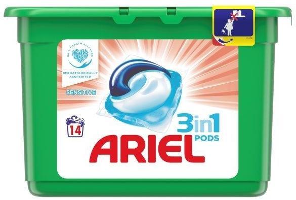 Vásárlás: Ariel 3in1 Sensitive mosókapszula 14 db Mosószer, mosópor árak  összehasonlítása, 3 in 1 Sensitive mosókapszula 14 db boltok