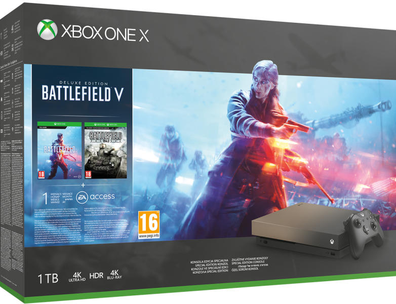 Microsoft Xbox One X 1TB Gold Rush Special Edition + Battlefield V Deluxe  Edition + 1943 vásárolj már 0 Ft-tól