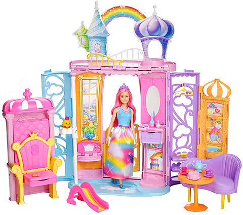Vásárlás: Mattel Barbie Dreamtopia kastély babával (FRB15) Barbie baba árak  összehasonlítása, Barbie Dreamtopia kastély babával FRB 15 boltok
