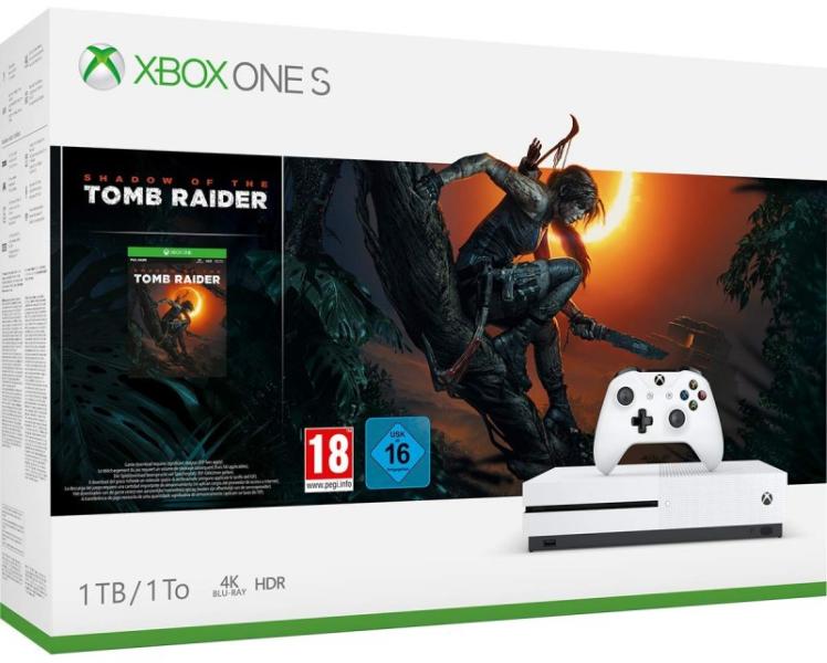 Microsoft Xbox One S (Slim) 1TB + Shadow of the Tomb Raider Конзоли за игри  Цени, оферти и мнения, списък с магазини