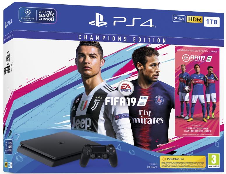Sony PlayStation 4 Slim 1TB (PS4 Slim 1TB) + FIFA 19 Champions Edition  vásárolj már 0 Ft-tól