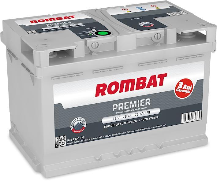 Perception official Puno ROMBAT Premier 75Ah 750A (Acumulator auto) - Preturi
