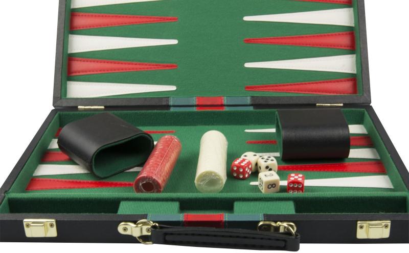 HOT Games Backgammon piele ecologica 38x48 cm (Joc de societate) - Preturi