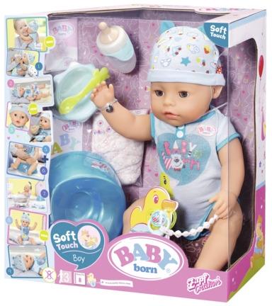 Zapf Creation Baby Born Bebelus baiat interactiv cu corp moale (ZF824375) ( Papusa) - Preturi