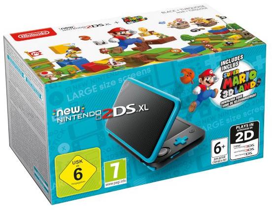 Nintendo New 2DS XL Black & Turquoise + Super Mario 3D Land Конзоли за игри  Цени, оферти и мнения, списък с магазини