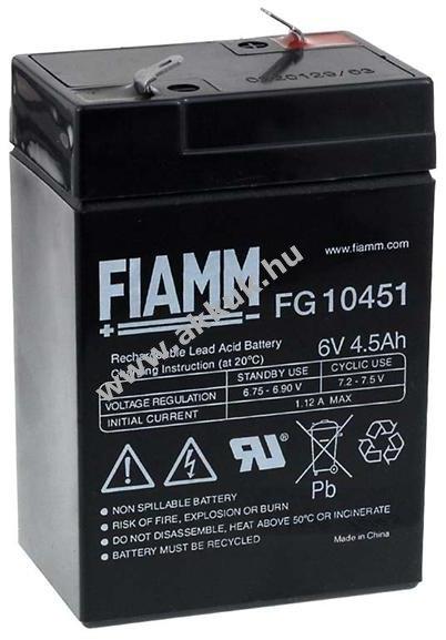 Vásárlás: FIAMM FG10451 6V 4.5Ah Szünetmentes tápegység akkumulátor árak  összehasonlítása, FG 10451 6 V 4 5 Ah boltok