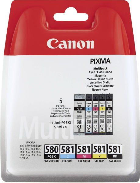 Canon PGI-580 + CLI-581 Multipack PGBK/C/M/Y/BK (2078C005AA) vásárlás,  olcsó Canon Toner, festékpatron, festékszalag árak, Canon PGI-580 + CLI-581  Multipack PGBK/C/M/Y/BK (2078C005AA) boltok