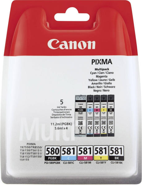 PGI-580 + CLI-581 Multipack PGBK/C/M/Y/BK (2078C005AA)