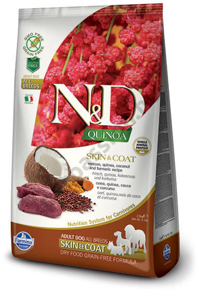 Grain Free Quinoa Skin & Coat Venison 2,5 kg