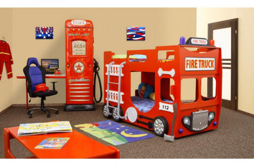 Vásárlás: Plastiko Tűzoltóautó emeletes gyerekágy Gyerekágy árak  összehasonlítása, Tűzoltóautóemeletesgyerekágy boltok