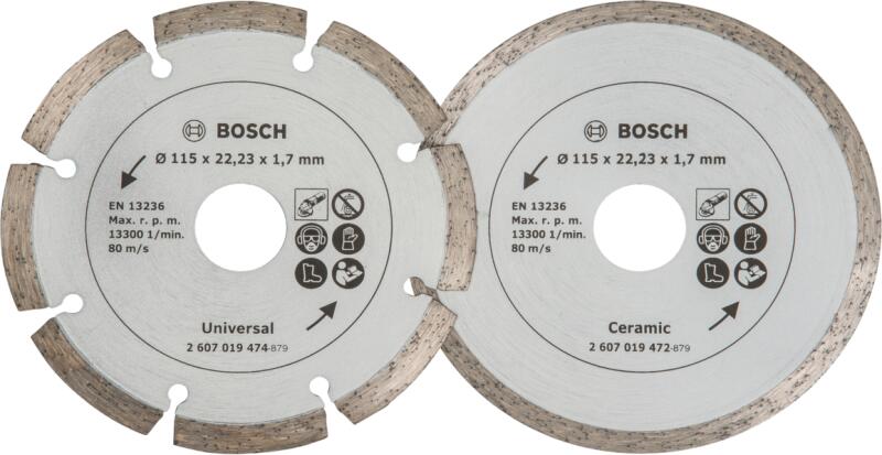 Vásárlás: Bosch Vágótárcsa Gyémánt átmérő 115 Mm 2 Db Csiszolókorong árak  összehasonlítása, VágótárcsaGyémántátmérő115Mm2Db boltok