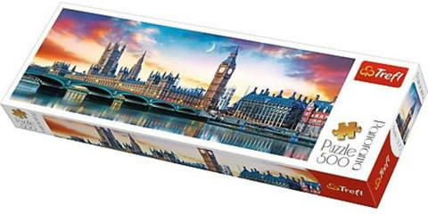 Panoráma puzzle - A Big Ben és a Westminsteri apátság, London 500 db-os (29507)