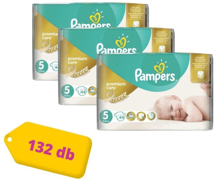 Vásárlás: Pampers Premium Care 5 Junior (11-18kg) 132db Pelenka árak  összehasonlítása, Premium Care 5 Junior 11 18 kg 132 db boltok