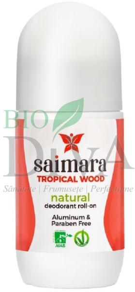 Saimara Deodorant roll-on natural cu lemn de santal Tropical Wood Saimara  50-ml (Deodorant) - Preturi