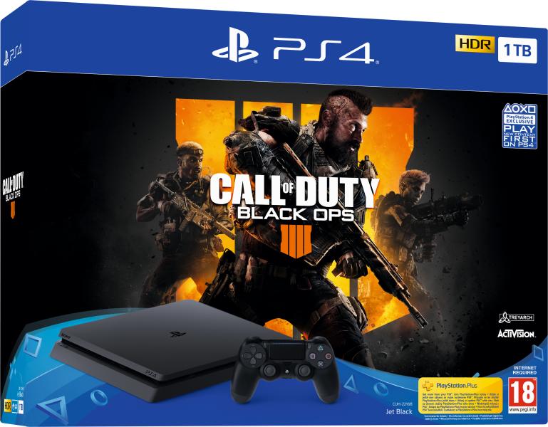 Sony PlayStation 4 Slim 1TB (PS4 Slim 1TB) + Call of Duty Black Ops 4  Конзоли за игри Цени, оферти и мнения, списък с магазини
