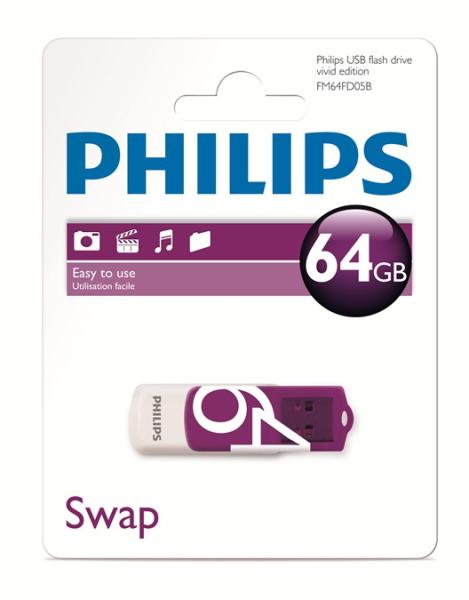 Philips Vivid 64GB USB 2.0 FM64FD05B/10 - Цени, маркови Флаш памети