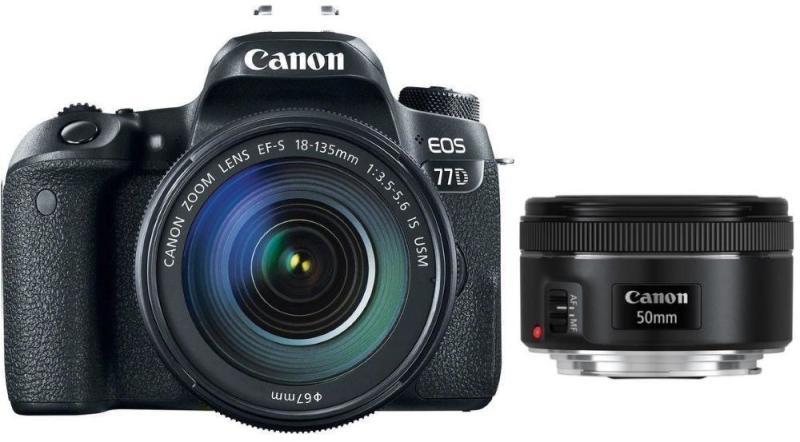 Canon EOS 77D + EF-S 18-135 IS USM + EF 50 - Árukereső.hu
