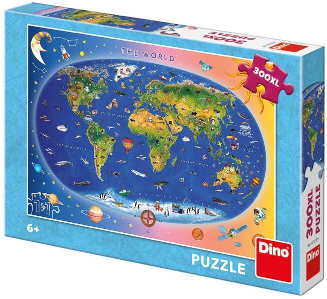 Vásárlás: Dino Világtérkép gyerekeknek XL puzzle 300 db-os (472136) Puzzle  árak összehasonlítása, Világtérkép gyerekeknek XL puzzle 300 db os 472136  boltok
