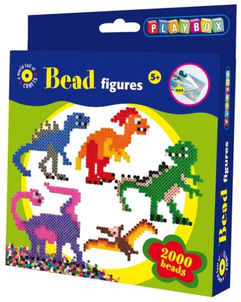 Gyöngykép figurák 2000 db - dínók (2456322)