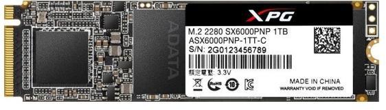 ADATA XPG SX6000 Pro 1TB M2 PCIe (ASX6000PNP-1TT-C) Вътрешен SSD хард диск  Цени, оферти и мнения, списък с магазини, евтино ADATA XPG SX6000 Pro 1TB  M2 PCIe (ASX6000PNP-1TT-C)