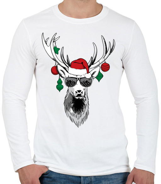 Vásárlás: printfashion Karácsonyi party szarvas - Férfi hosszú ujjú póló -  Fehér Férfi pulóver árak összehasonlítása, Karácsonyi party szarvas Férfi  hosszú ujjú póló Fehér boltok