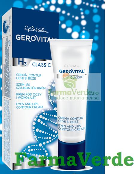 Farmec-gerovital-aslavital Crema contur ochi si buze 15 ml Farmec Gerovital  H3 Classic (Suplimente nutritive) - Preturi